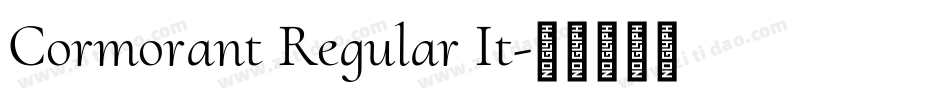 Cormorant Regular It字体转换